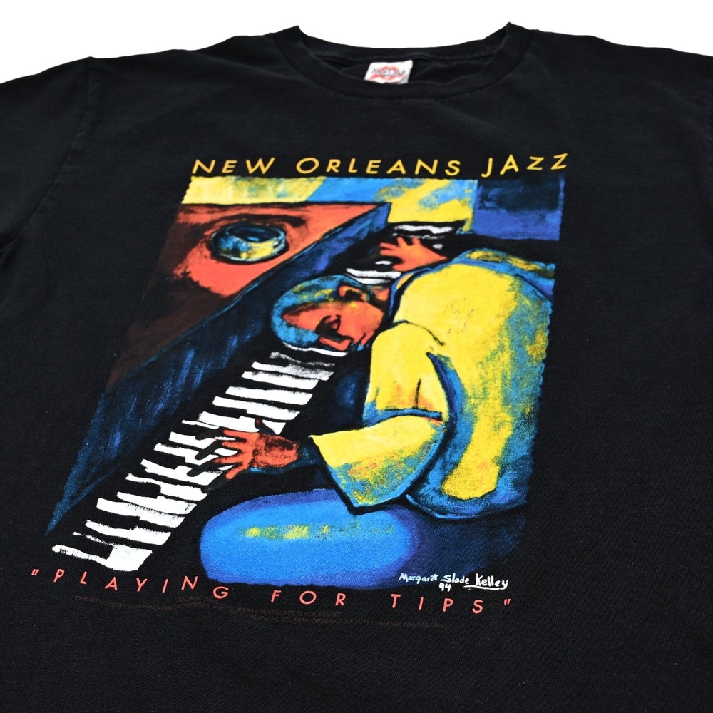 Vintage‎ 1994 New Orleans Jazz Fest T Shirt Mens Medium Alstyle Music Retro Art